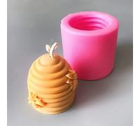 TEMU Molde de miel 3D con forma de abeja para yeso de aromaterapia, velas y jabón artesanal, con un pequeño de .