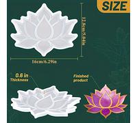 TEMU Molde de posavasos de flor de loto de resina de epoxy Molde de silicona para hacer posavasos de taza Manualidades de bricolaje Decoración
