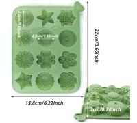 TEMU Molde de silicona con 12 cavidades de flor para dulces | Ideal para chocolate, pudín, decoración de pasteles, jabón, velas y más | Marca: AILEHOPY