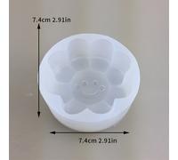 TEMU Molde de silicona de alegre para chocolates, caramelos, jabón o velas - Diámetro de 7,4 cm, Altura de 2,91 pulgadas
