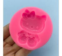 TEMU Molde de silicona de Sanrio Hello Kitty para hacer velas de yeso perfumadas, para proyectos y regalos navideños.