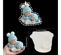 TEMU Molde de silicona para bebé | Fácil de desmoldar, reutilizable para decoración navideña, manualidades de cera/resina/plaster, regalo temático de cuentos de para adultos, de silicona.