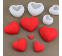 TEMU Molde de silicona para formas de de amor 3D, para hacer velas de yeso aromático, postres, mousse, pasteles, dulces, chocolate y decoraciones de pasteles