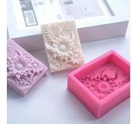 TEMU Molde de silicona para jabón a de margarita pequeña rectangular DIY