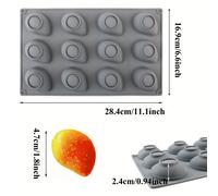 TEMU Molde de silicona para pastel con forma de mango, ideal para crear pasteles de frutas, chocolates de mango, jabón, velas y otros proyectos de manualidades