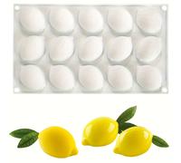 TEMU Molde de Silicona para Pastel de Mousse de Limón de 15 Cavidades, Molde Realista Francés para Postres y Chocolate