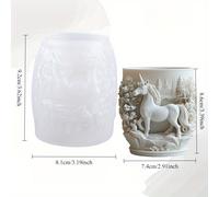 TEMU Molde de Silicona para Resina Unicornio - Manualidades y Decoración DIY Fantasía - Adorno para Habitación Femenina - Regalo Temático de Fiesta de - 1 Pieza