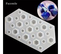 TEMU Molde de Silicona Transparente para Llaveros y Colgantes - Forma Irregular, Herramienta de Fundición de Resina Epoxi