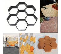 TEMU Molde hexagonal para , 11.4"×11.4"×1.5", Reutilizable para calles, de jardín de hormigón, patios, y pavimentación de superficies de cemento