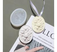 TEMU Moldes de para materiales de yeso con flores de margarita, ambientadores para coche, piezas de cera para armario y moldes de silicona