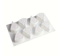 TEMU Moldes de silicona con forma de queso - Diseño 3D, ideales para chocolate, hornear pasteles y hacer velas. Utensilios de cocina para mousse, gelatina, pudín y manualidades creativas