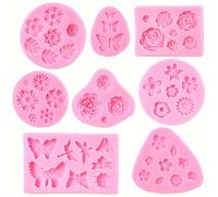 TEMU Moldes de silicona para - Juego de 8 piezas para chocolate, caramelos, arcilla , elaboración de jabón y decoración de pasteles