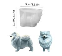 TEMU Moldes de silicona para velas hechas a con un adorable gato y un perro de pie , perfectos para hacer velas y estatuas decorativas