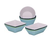 TEMU Moldes de Silicona Reutilizables para Cupcakes - Moldes para Muffins Antiadherentes en Formas Redondas, Cuadradas, Rectangulares - Divisores Multicolor para Cajas de Almuerzo Bento para Hornear