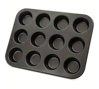 TEMU Moldes para Muffins para Hornear, Bandeja Antiadherente para Cupcakes de 12 Tazas, 1pc Bandeja para Cupcakes, Moldes Premium para Cheesecake - Negro