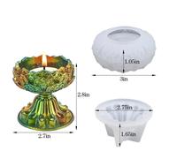TEMU Moldes para Portavelas de Resina, 1 Juego de Moldes de Silicona para Portavelas Tealight, Moldes de Fundición Epoxy para Resina, Decoración DIY para y Hogar