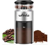 TEMU Molinillo de café eléctrico Wancle - 28 ajustes de molienda precisos y ajustables, acero inoxidable, adecuado tazas de café - Molinillo de café profesional (Plateado)