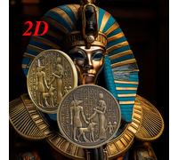 TEMU Monedas de , Monedas Cultural | Esculturas de y Diseños de Jeroglíficos | Simbolizando las Misteriosas de la Muerte y la Reencarnación | Artesanía