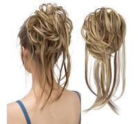 TEMU Moño desordenado postizo para mujer, postizo largo y despeinado, coleta ondulada y sintética, accesorios para el pelo, Halloween, Navidad