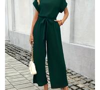 TEMU Mono Elegante para Mujer - Ajustables, Tejido No Elástico, para Oficina, Fiesta o Uso Diario - Moda de /Otoño/Verano, Cuello Reversible, Diseño de Color Sólido, Ropa Cómoda, Traje