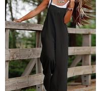 TEMU Mono para Mujer Talla Grande - Mono Sin de Pierna Ancha con Bolsillos, Tejido de Poliéster, Ideal para /Verano/Otoño