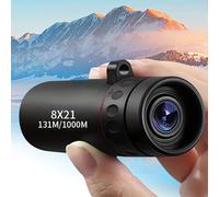 TEMU Monocular compacto de con zoom 8x21, cuerpo de goma portátil, ideal para , uso doméstico, al