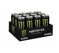 TEMU MONSTER ENERGY Bebida Energética, Refresco Energético, Pack 12 Latas de 500ml