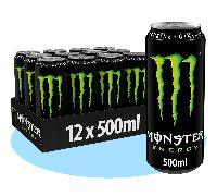 TEMU MONSTER ENERGY Original Green Bebida Energética, 12/24 Latas de 500ml