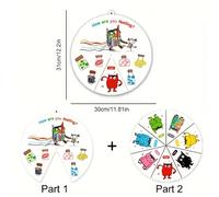 TEMU Monstruo Emocional Pequeño, Juguete de Lana Giratorio de Gran Tamaño, Accesorios de Representación de Cuentos Ilustrados, Interacción en el Aula, Diseño de Capa