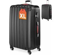 TEMU MONZANA® Maleta Rígida Negro Equipaje de viaje 90L peso 3,5Kg con ruedas 360° trolley 2