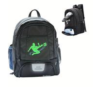 TEMU Moqueta de Fútbol, Mochila Luminosa para Baloncesto, Voleibol y Fútbol con Compartimento para Botas y Pelota y para Laptop, Diseño para Viajes, Equipo Deportivo