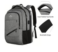 TEMU Moqueta de Viaje para Laptops, Mochila de Negocios y de 17 Pulgadas con Puerto USB y Bolsillo para Carrito, Bolso Táctico Universitario para Hombres y Mujeres, Gran Capacidad