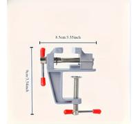 TEMU Morsa de mesa de aluminio AIRAJ para proyectos y electrónica, con abrazadera ajustable, construcción de metal resistente, diseño fácil de usar con rojos, ideal para uso en garaje