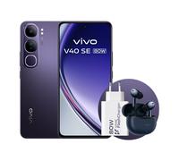 TEMU Móvil vivo V40 SE 5G Negro, Pantalla AMOLED Curva 6,67” 120Hz, 8GB RAM + 256GB Almacenamiento, Cámara 50MP con IA, Carga Rápida 80W, Pack con Auriculares TWS 3e + Cargador Original, 14