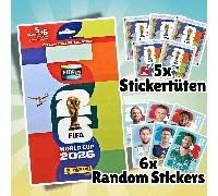 TEMU Multipack de pegatinas Panini de la FIFA 2026 - 5 bolsas + 6 pegatinas (41 pegatinas en total)