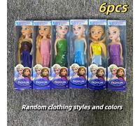 TEMU Muñecas de Elsa y Anna Disney Frozen - Juguetes para Fiestes Temáticas con Vestido , Conjuntos Ana ( Azul) Muécares Pretend Play +3 Años Regalo Colección Accesoarios del Te Juego Disfraz