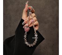 TEMU Muñequera de Lujo con Cristales y Pedrería - para Teléfono Versátil, Llavero de Coche & Accesorio para Bolso, Colgante de , Joyería Elegante para Mujeres, Adorno Estiloso para Uso Diario