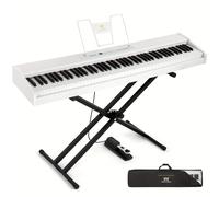 TEMU MUSTAR E Piano Digital | Kit Portátil con Pedal de , Soporte de Teclado y Bolsa de Transporte, , Estructura de Hierro, Fuente de Alimentación USB