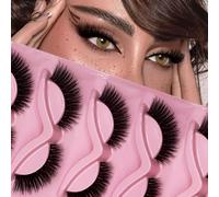 TEMU Naturales 5 - Extensiones de Pestañas 3D Volumen Hechas a con Volumen Espectacular y Esponjoso, Multicapa Ideal para Principiantes, Natural (5 )