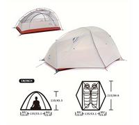 TEMU Naturehike Tienda para 2 - Tienda de Campaña Resistente para Todas , Diseño Ovalado Espacioso y Compatible con , y Portátil para Senderismo, Familias al , /Otoño/Verano (Blanca) - Fácil Montaje