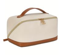 TEMU Neceser de Maquillaje de Viaje | Diseñado para Mujer | Asa y Separador | Fácil de Transportar