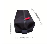 TEMU Neceser de Viaje Impermeable de Silicona, Bolsa de Maquillaje Portátil, Adecuado Champú, Acondicionador, Set de Brochas, Adiciones de Maquillaje, Tamaño , Negro