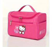 TEMU Neceser de Viaje Sanrio Hello Kitty de Gran Capacidad - Bolsa de Almacenamiento de Cosméticos Multifuncional Unisex con Cremallera, de Tela Oxford Duradera - y Portátil