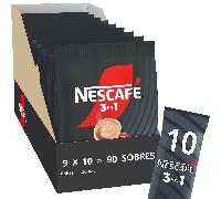 TEMU Nescafé 3 en 1, Café Instantáneo con Leche y Azúcar, Dulce y Cremoso, 90 Sobres de Café