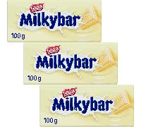 TEMU Nestlé Milkybar Chocolate Blanco, 3 Tabletas de Chocolate Blanco, Pack Ahorro de 3 Tabletas de 100g