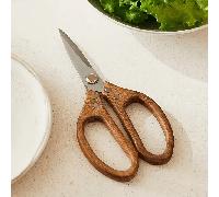 TEMU New high- scissors with comfortable Acacia wood handles - 3.0mm thick, durable , suitable for cutting meat and poultry, daily use