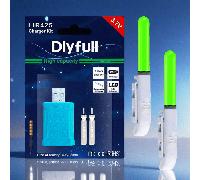 TEMU NEW Kit de 2/3 Luces para Cañas + Cargador Recargable Lir425, Luces LED Luminosas para Pesca Nocturna, Flotadores Luminosos y Alarmas para Pesca en Playa, Accesorios de Pesca Electrónica