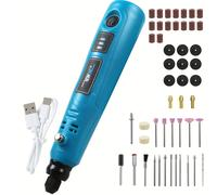 TEMU NEWONE 3.6V Herramienta Rotativa Inalámbrica , Kit Recargable con 48 Accesorios, Herramienta Eléctrica Multifunción de 3 Velocidades para Lijado, , Perforación, Grabado, Grabado y Proyectos