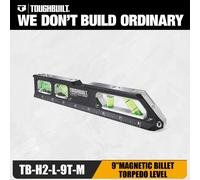 TEMU Nivel de torpedo magnético de palanquilla ToughBuilt TB-H2-L-9T-M 9 pulgadas