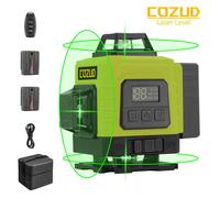 TEMU Nivel Láser COZUD con 16 Líneas en 4D y Autonivelación para Alineación Horizontal y Vertical. Potentes Rayos Verdes e un Nivel Láser Automático, un Láser Verde Autonivelante 3D que 360°
